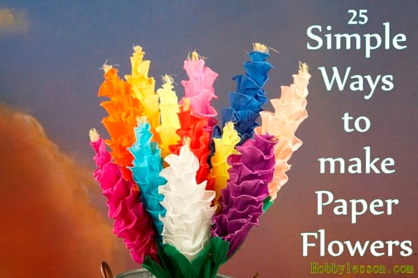 What is a simple way to make paper flowers?