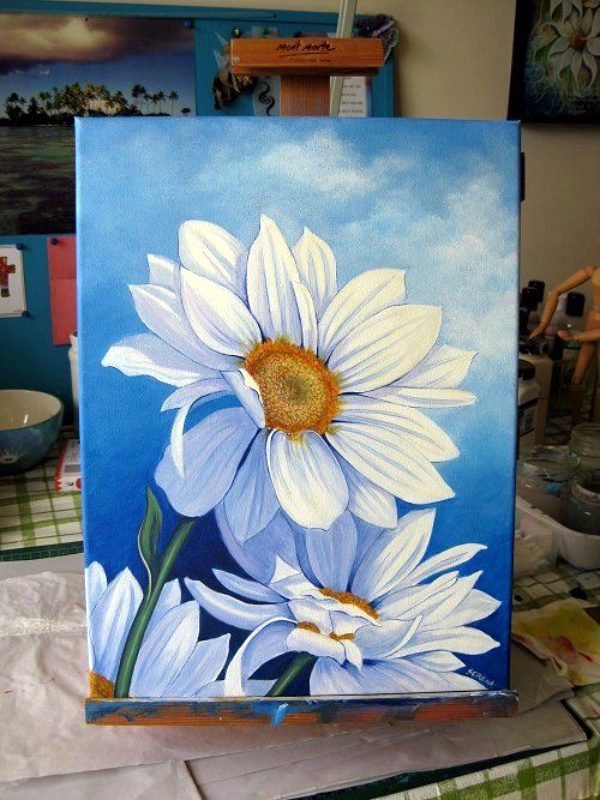 canvas board painting for beginners