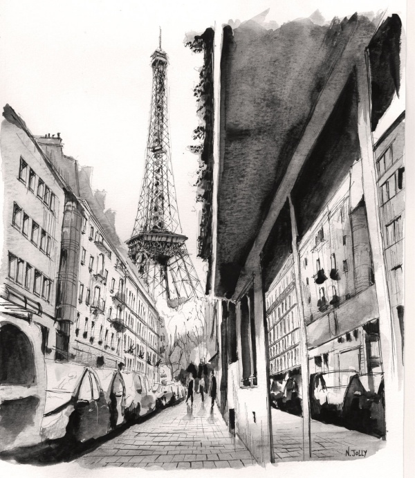 Easy-and-Beautiful-Eiffel-Tower-Drawing-and-Sketches