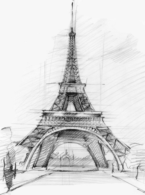 Easy-and-Beautiful-Eiffel-Tower-Drawing-and-Sketches