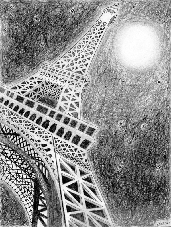 eiffel tower drawing and sketches (12)