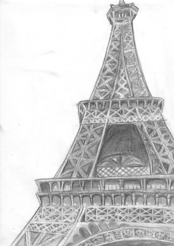 eiffel tower drawing and sketches (15)