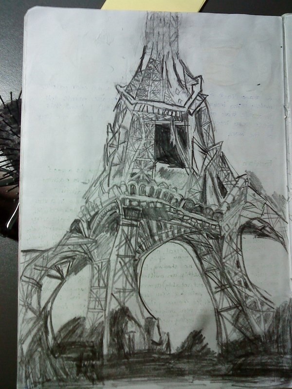 eiffel tower drawing and sketches (19)