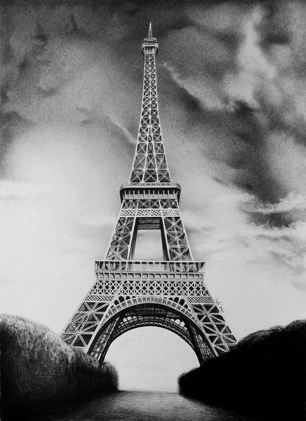 eiffel tower drawing and sketches (25)