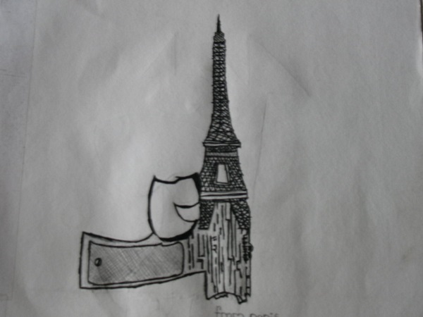 eiffel tower drawing and sketches (28)