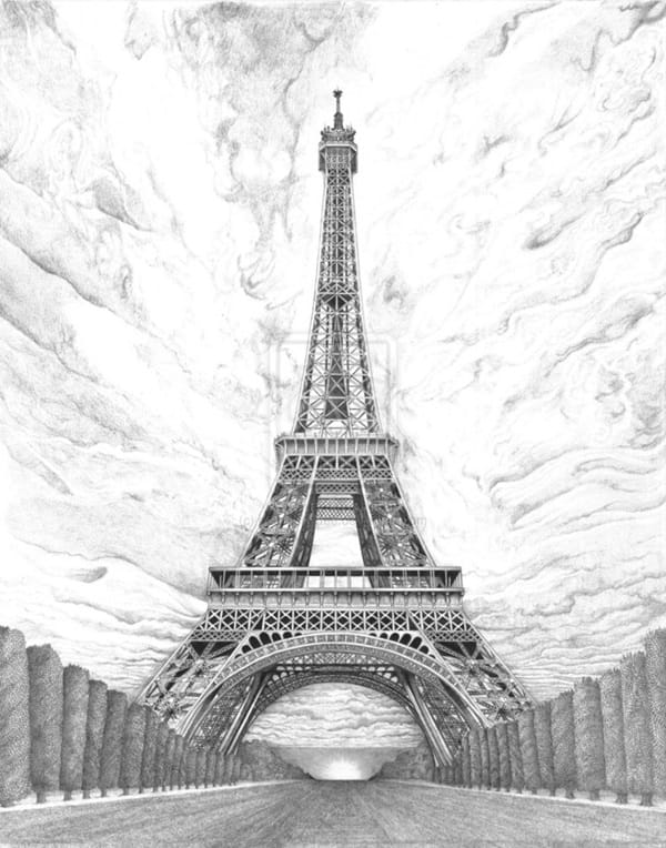 70 Easy and Beautiful Eiffel Tower Drawing and Sketches