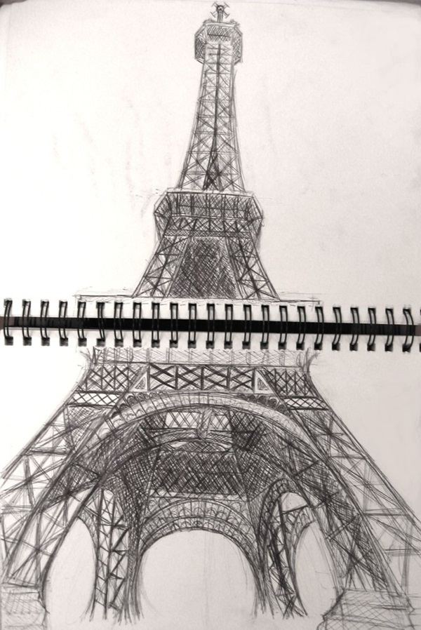 eiffel tower drawing and sketches (31)