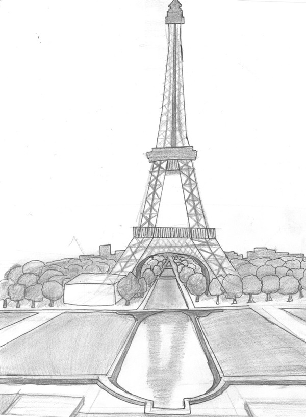eiffel tower drawing and sketches (35)