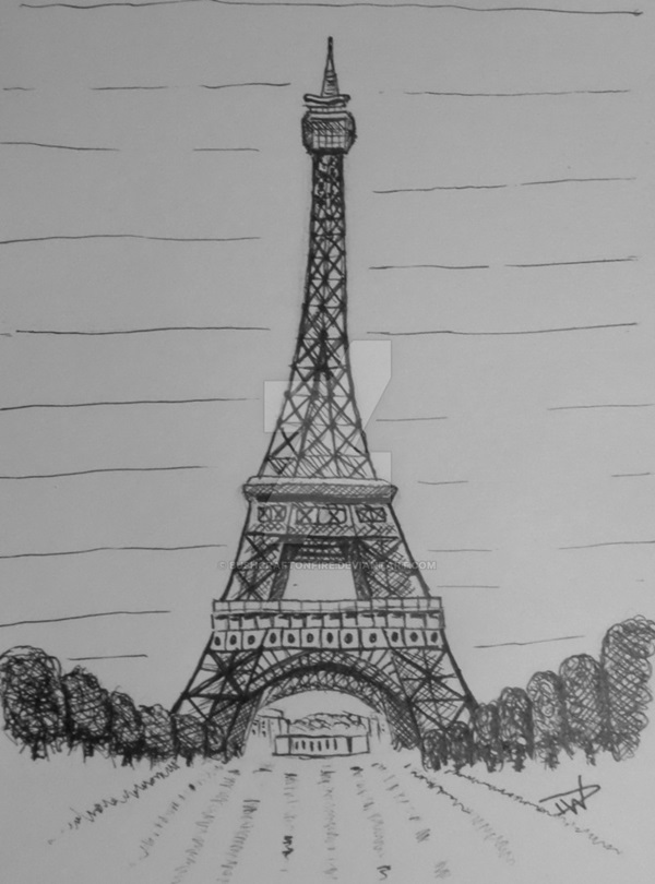 eiffel tower drawing and sketches (36)