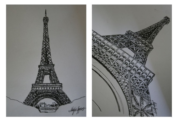 eiffel tower drawing and sketches (43)