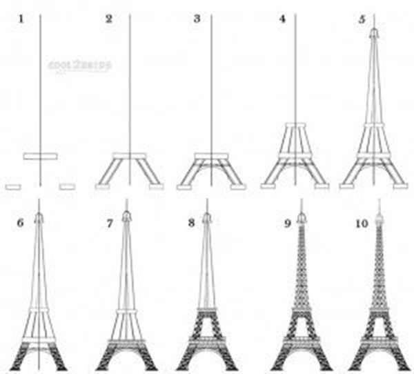 eiffel tower drawing and sketches (7)