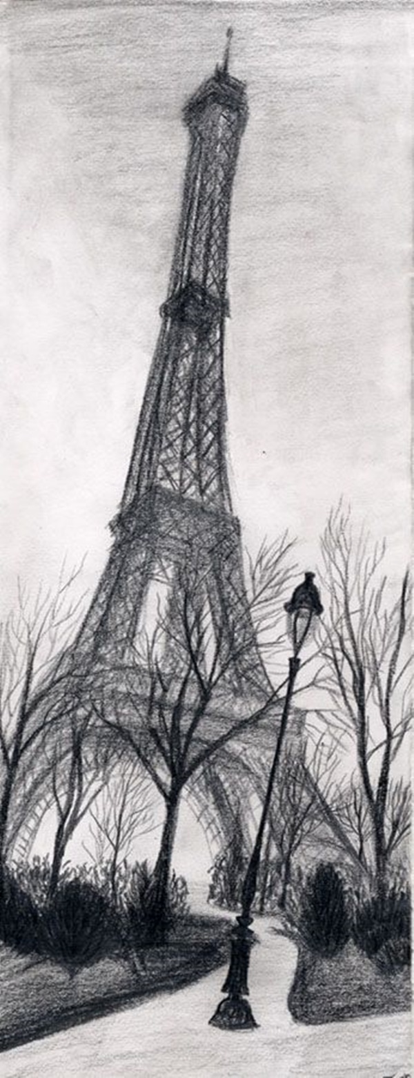 eiffel tower drawing and sketches (8)