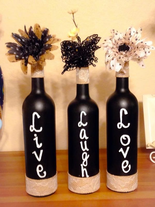 Cool Wine Bottles Craft Ideas (21)