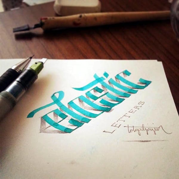 Mind Boggling 3D Calligraphy Examples By Tolga Girgin (15)