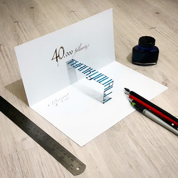 Mind Boggling 3D Calligraphy Examples By Tolga Girgin (28)