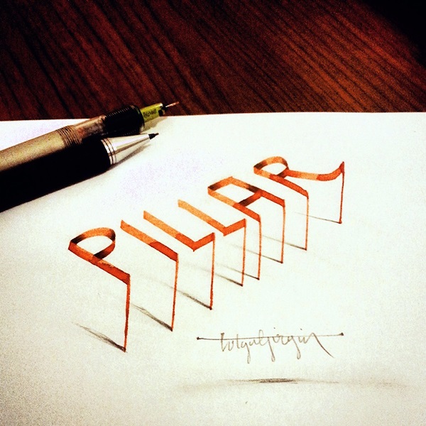 Mind Boggling 3D Calligraphy Examples By Tolga Girgin (5)