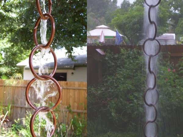30 Decorative Rain Chain Ideas for Outdoors 17
