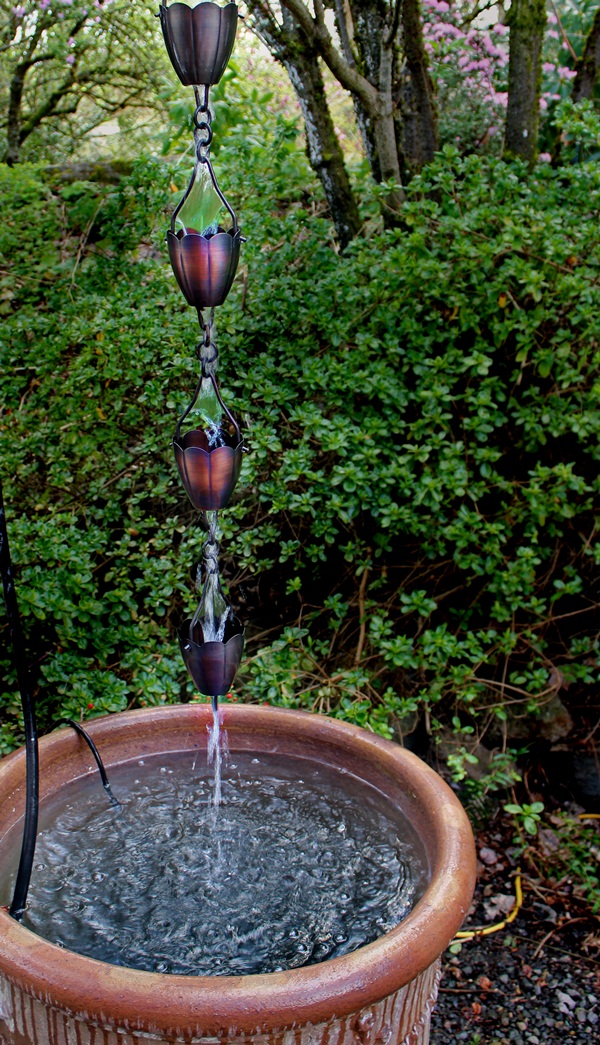 30 Decorative Rain Chain Ideas for Outdoors 24