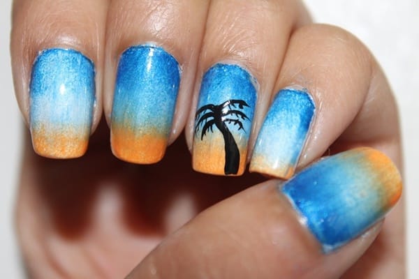 30 Uniquely Beautiful Tree Nail Art Ideas 16