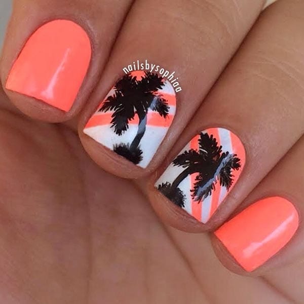 30 Uniquely Beautiful Tree Nail Art Ideas 2