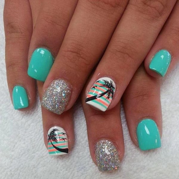 30 Uniquely Beautiful Tree Nail Art Ideas 26