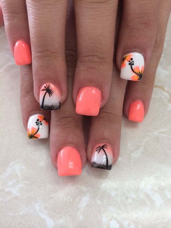 30 Uniquely Beautiful Tree Nail Art Ideas 27