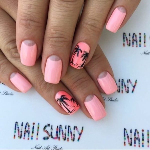 30 Uniquely Beautiful Tree Nail Art Ideas 28