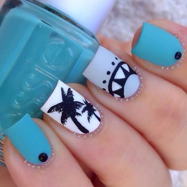 30 Uniquely Beautiful Tree Nail Art Ideas 30