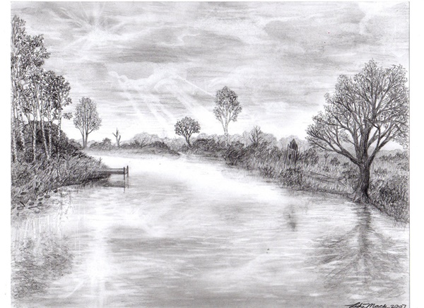 nature beautiful pencil drawing