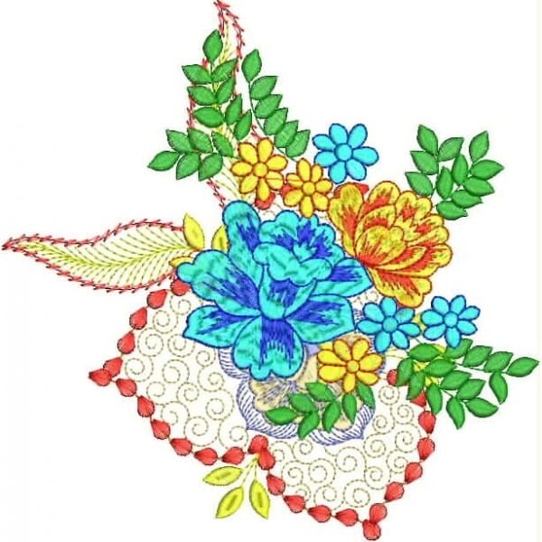 335 Free Hand Embroidery Flower Designs and Ideas 20