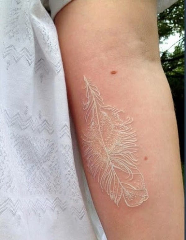 40 Unique yet Attractive Best White Ink Tattoo Designs 40