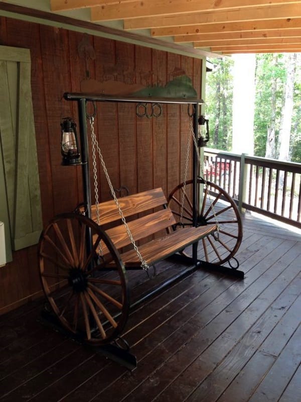 Beautiful Porch Swing Home Installation (1)