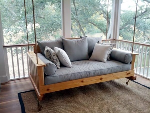 Beautiful Porch Swing Home Installation (11)