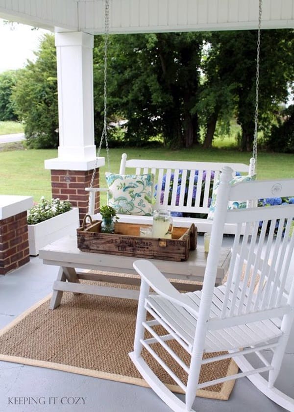 Beautiful Porch Swing Home Installation (15)