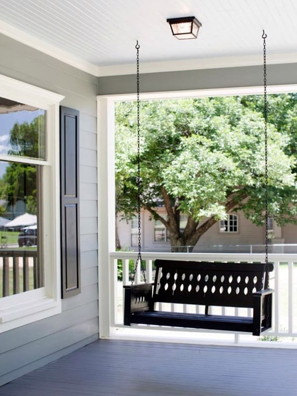 Beautiful Porch Swing Home Installation (3)