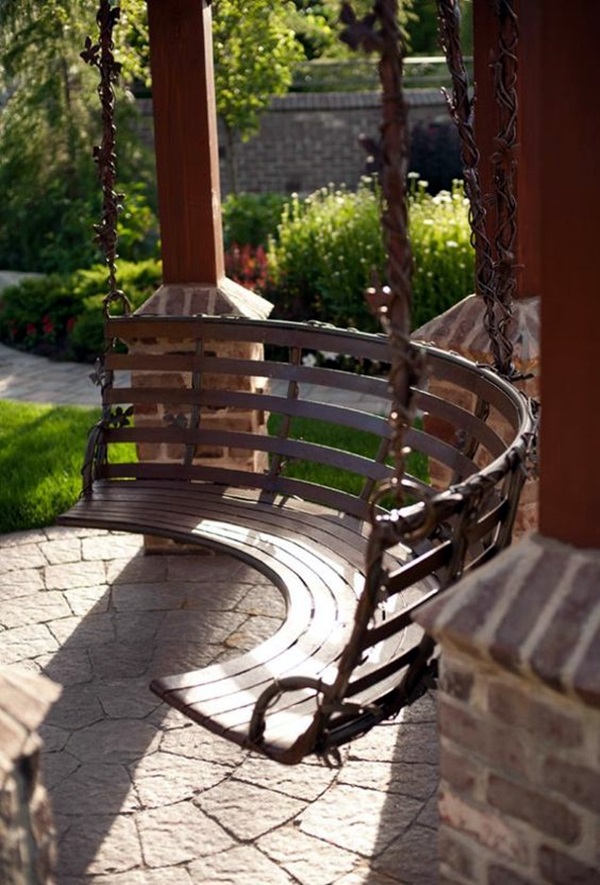 Beautiful Porch Swing Home Installation (9)