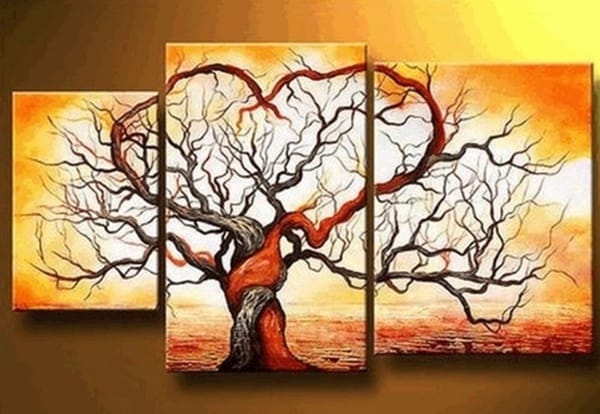 25 Easy Three Piece Painting Ideas 21