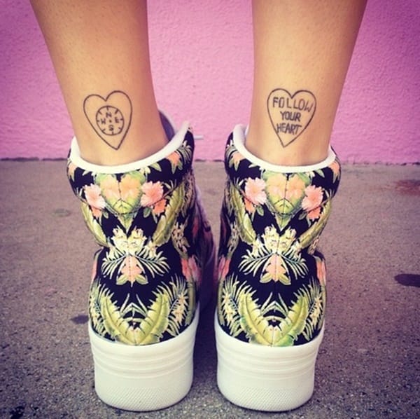 35 Cute and Small Heart Tattoo Designs 20