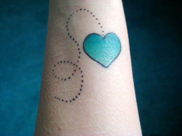 35 Cute and Small Heart Tattoo Designs 22