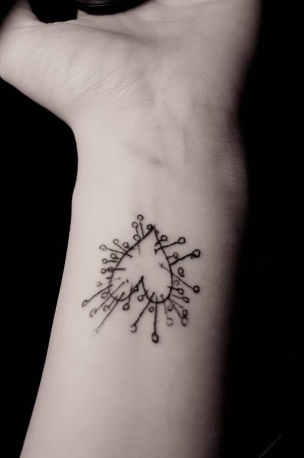 35 Cute and Small Heart Tattoo Designs 4