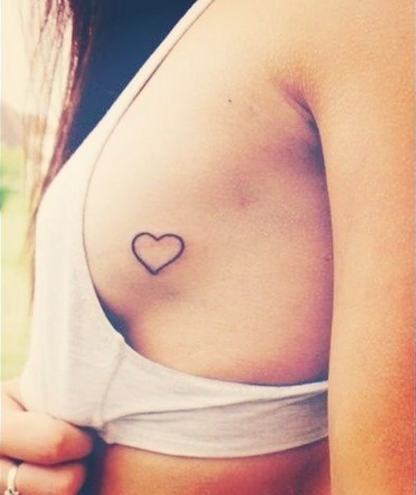 35 Cute and Small Heart Tattoo Designs 6