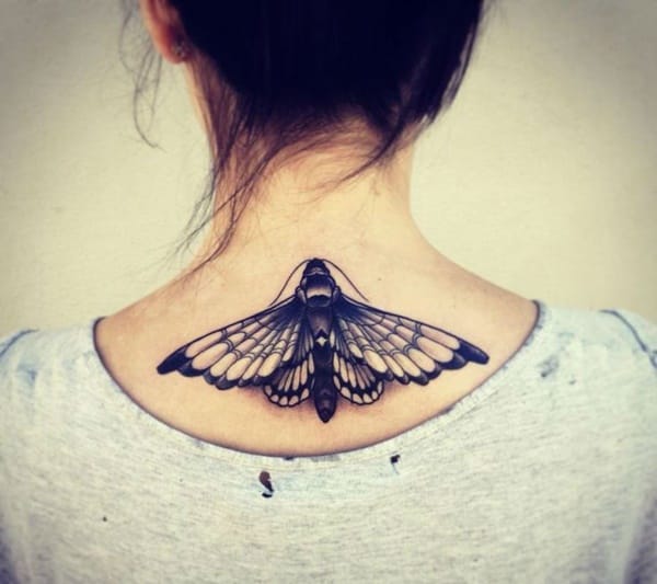 35 Most Attractive Ideas about Back Neck Tattoos for Woman 1