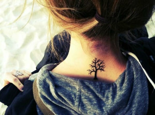 35 Most Attractive Ideas about Back Neck Tattoos for Woman 12