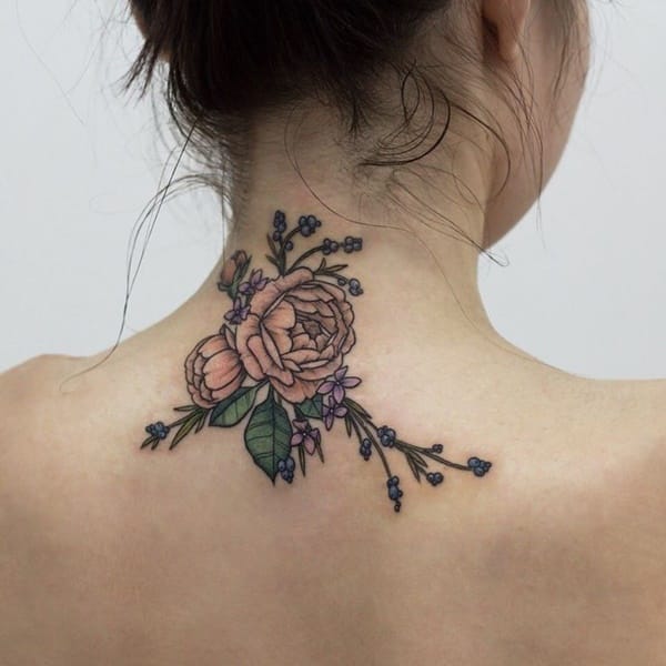 35 Most Attractive Ideas about Back Neck Tattoos for Woman 27