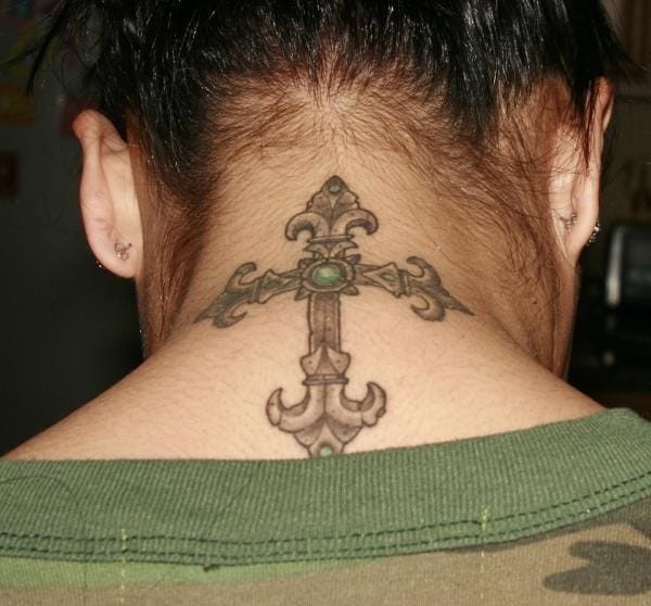 35 Most Attractive Ideas about Back Neck Tattoos for Woman 29