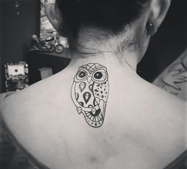35 Most Attractive Ideas about Back Neck Tattoos for Woman 35