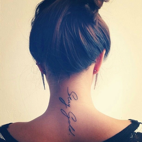 35 Most Attractive Ideas about Back Neck Tattoos for Woman 4