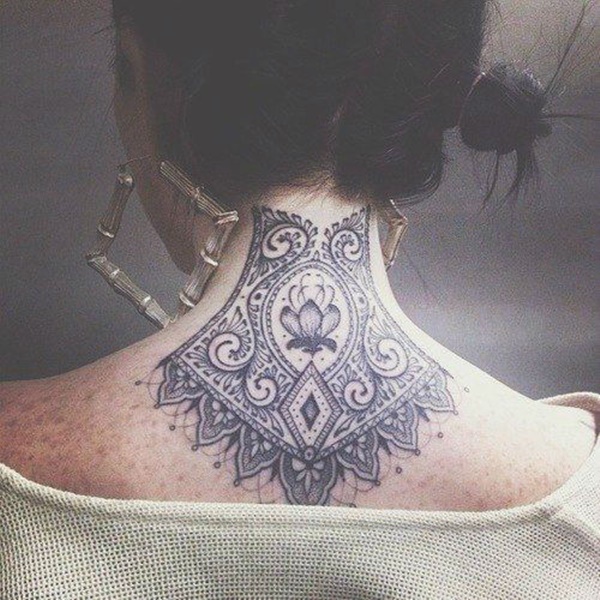 35 Most Attractive Ideas about Back Neck Tattoos for Woman 8