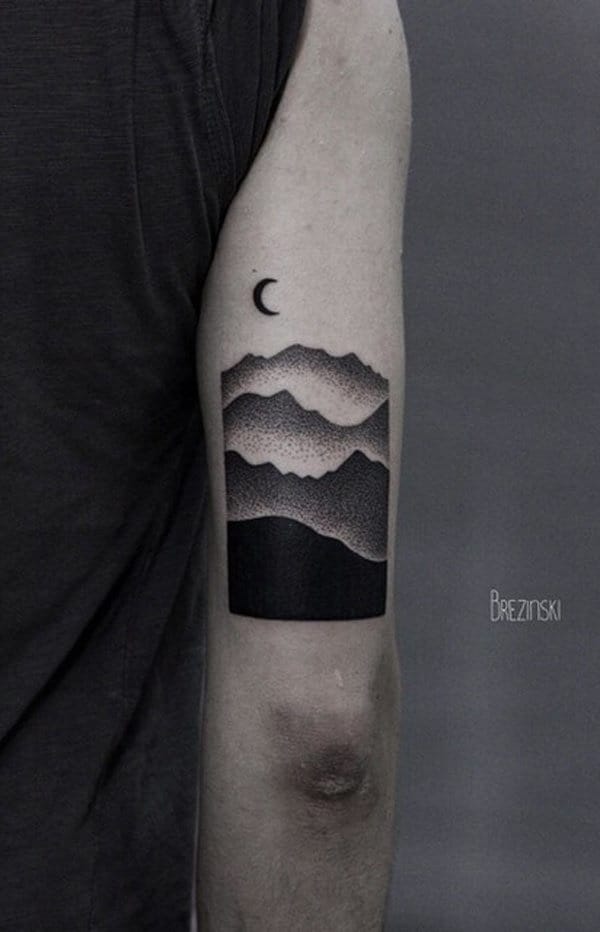 40 Cute Mountain Tattoo Designs 2