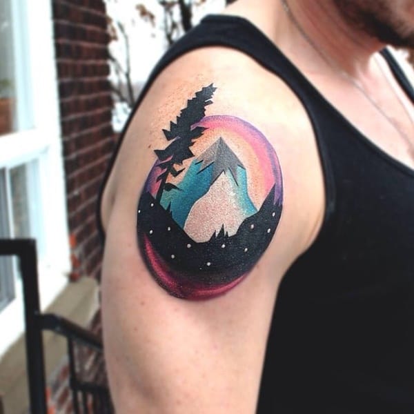 40 Cute Mountain Tattoo Designs 6